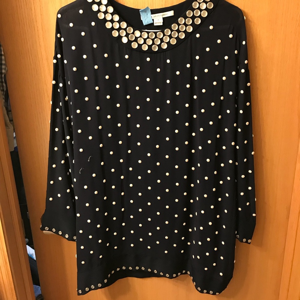 Diane von furstenberg dress tunic beaded size 2